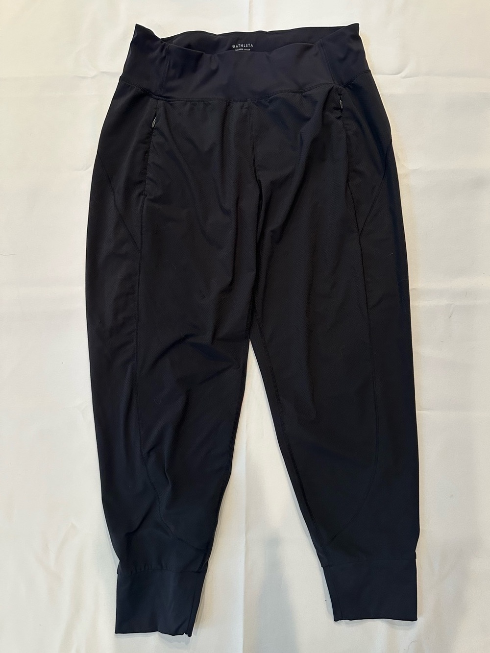 Athleta Black Distance Joggers with Zip Pockets